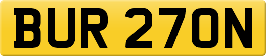 BUR 270N private number plate